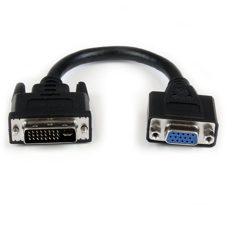 StarTech.com 8in DVI to VGA Cable Adapter - DVI-I Male to VGA Female Dongle Adapter (DVIVGAMF8IN