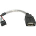 StarTech.com Câble USB 2.0 de 15 cm - USB A femelle vers adaptateur USB carte mère 4 broches F/F (USBMBADAPT
