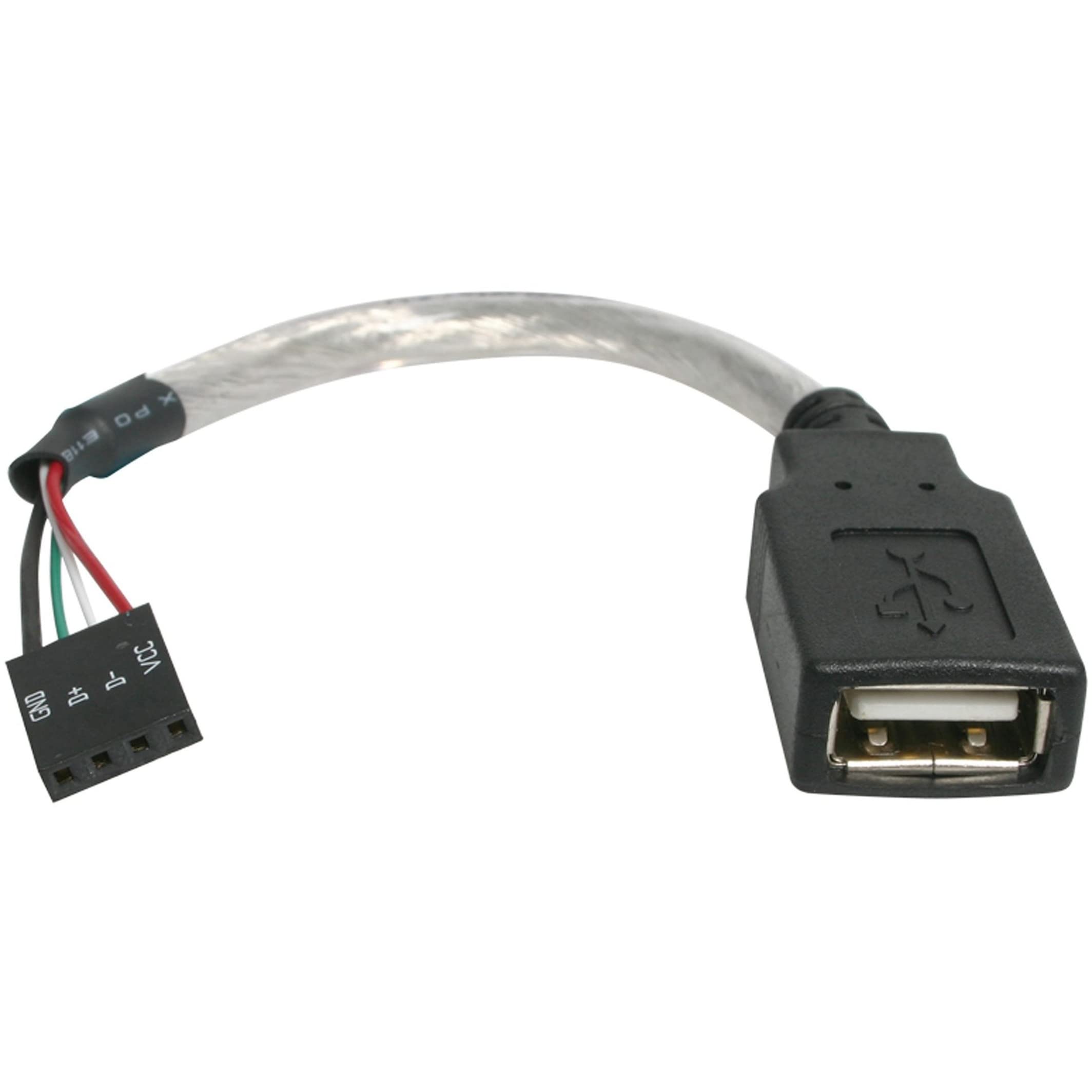 StarTech.com Câble USB 2.0 de 15 cm - USB A femelle vers adaptateur USB carte mère 4 broches F/F (USBMBADAPT