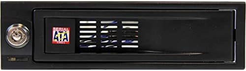 StarTech.com 5.25in Trayless Hot Swap Mobile Rack for 3.5in Hard Drive - Internal SATA Backplane Enclosure - Lockable drive bay (HSB100SATBK