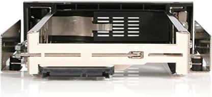 StarTech.com 5.25in Trayless Hot Swap Mobile Rack for 3.5in Hard Drive - Internal SATA Backplane Enclosure - Lockable drive bay (HSB100SATBK