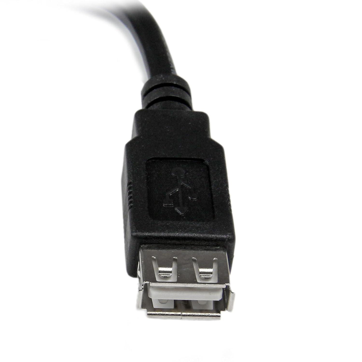 StarTech.com 6in USB 2.0 Extension Adapter Cable A to A - M/F - USB extension cable - USB (M) to USB (F) - USB 2.0 - 5.9 in - black (USBEXTAA6IN