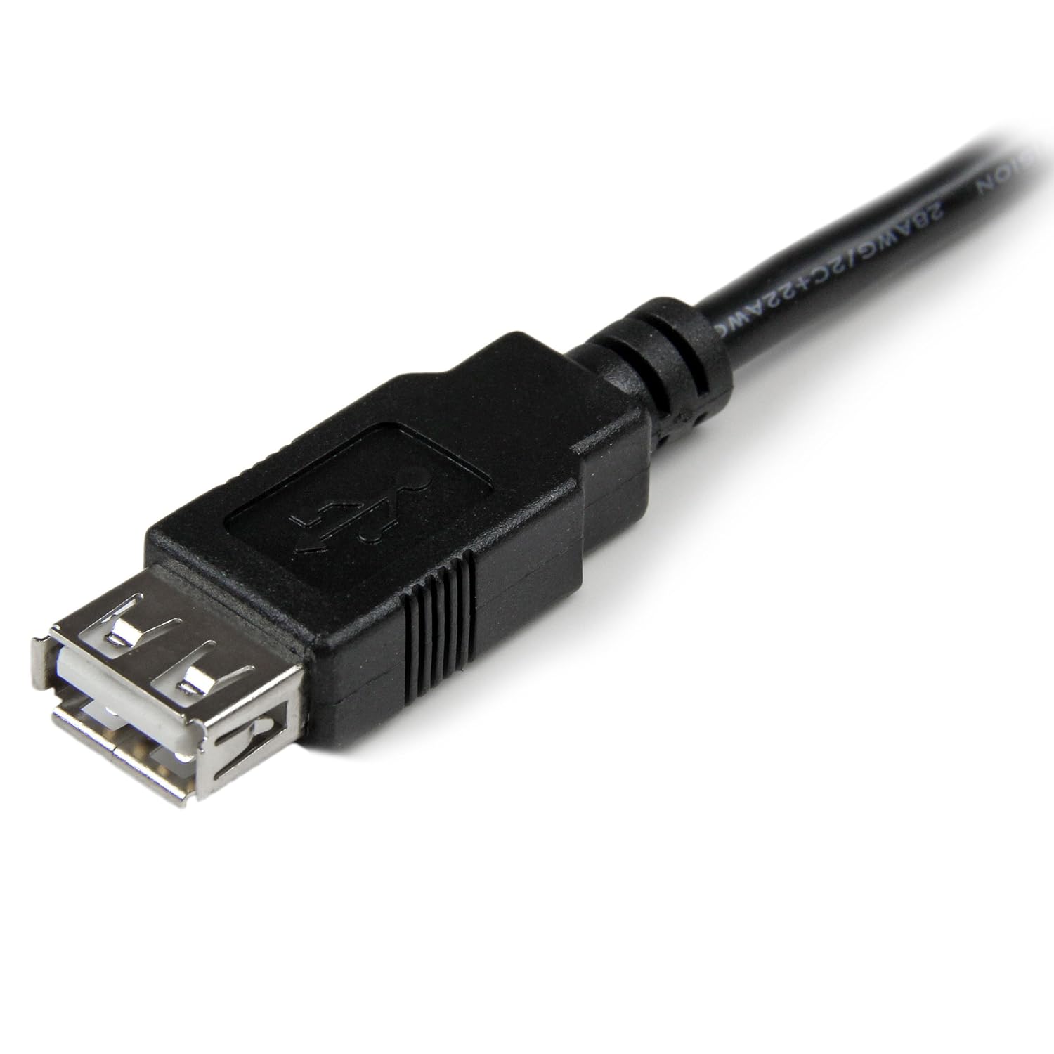 StarTech.com 6in USB 2.0 Extension Adapter Cable A to A - M/F - USB extension cable - USB (M) to USB (F) - USB 2.0 - 5.9 in - black (USBEXTAA6IN