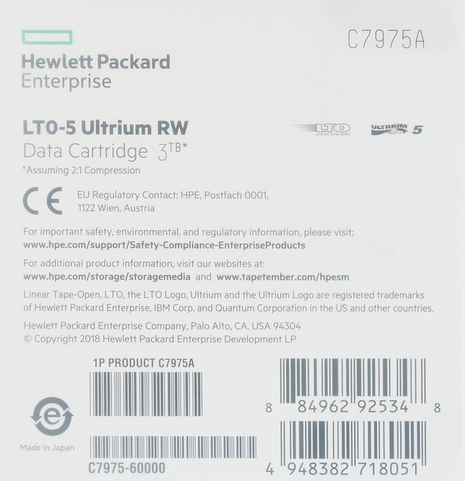 HP C7975A LTO Ultrium-5 1.5TB/3TB Tape , Blue