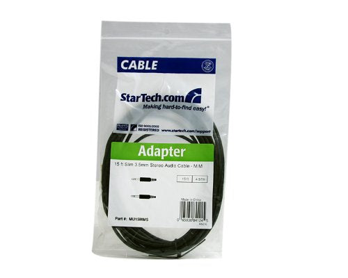 15 Ft Slim 3.5Mm Stereo Audio Cable - M/M