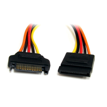 StarTech.com 12in 15 pin SATA Power Extension Cable - SATA Power Male to Female Extender - 12 Inch SATA Power Extension Cord (SATAPOWEXT12