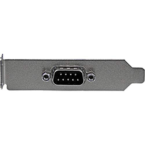 StarTech.com PLATE9MLP 9 Pin Serial Male to 10 Pin Motherboard Header LP Slot Plate, Serial Panel, DB-9 (M) to 10 Pin IDC (F), 9.1 Inch, Grey
