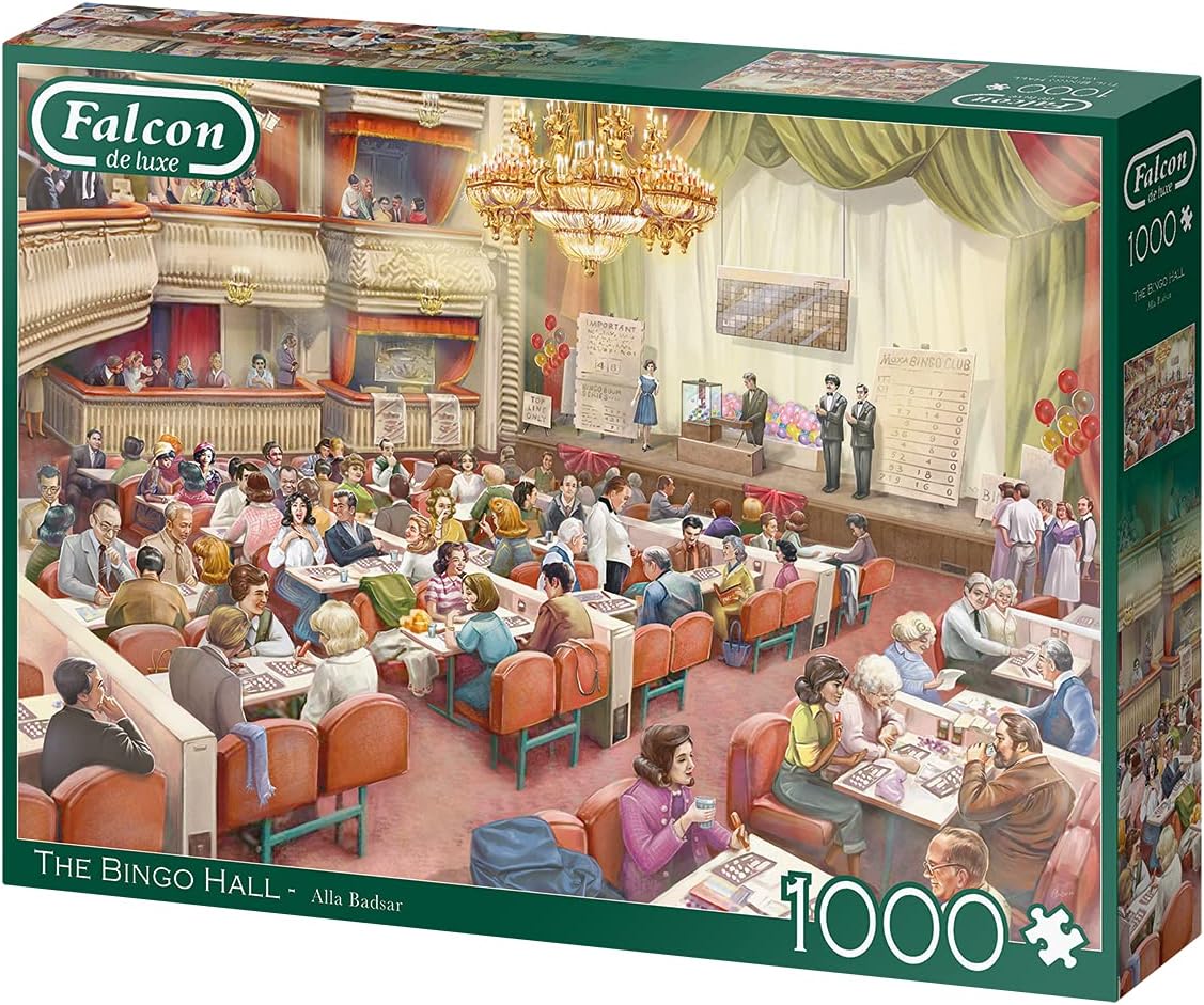 Falcon 11316 The Bingo Hall-1000 Teile Puzzlespiel, Mehrfarben
