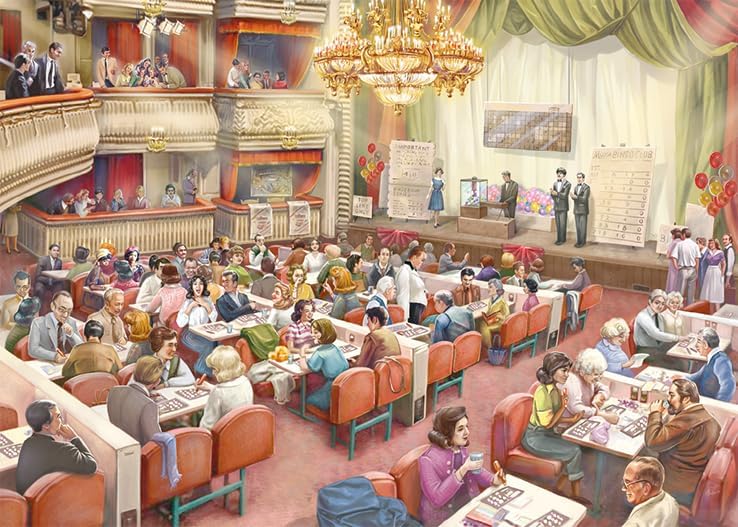 Falcon 11316 The Bingo Hall-1000 Teile Puzzlespiel, Mehrfarben