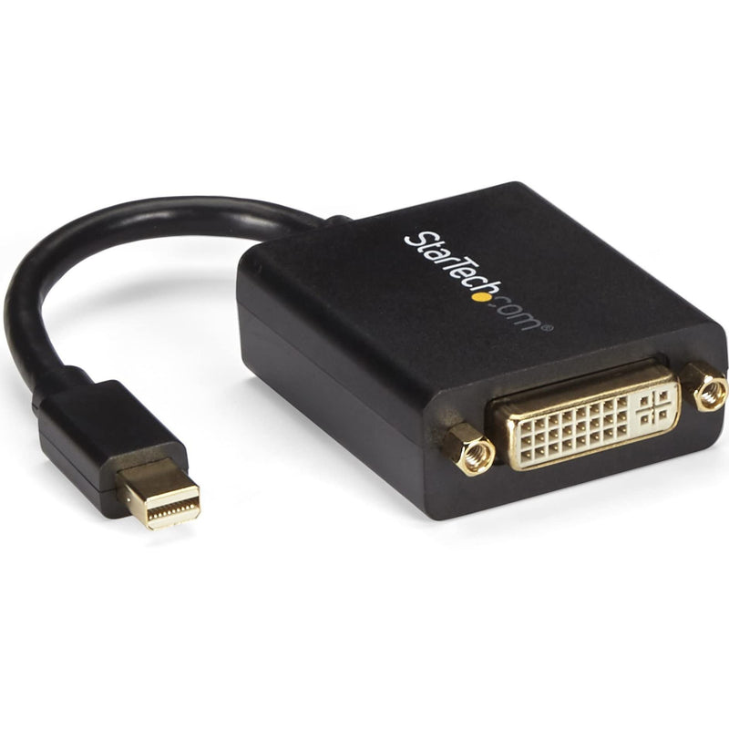 StarTech.com Mini DisplayPort to DVI Adapter - Mini DP to DVI-D Converter - 1080p Video - VESA Certified - mDP or Thunderbolt 1/2 Mac/PC to DVI Monitor - mDP 1.2 to DVI Single-Link Dongle (MDP2DVI) Black Adapter