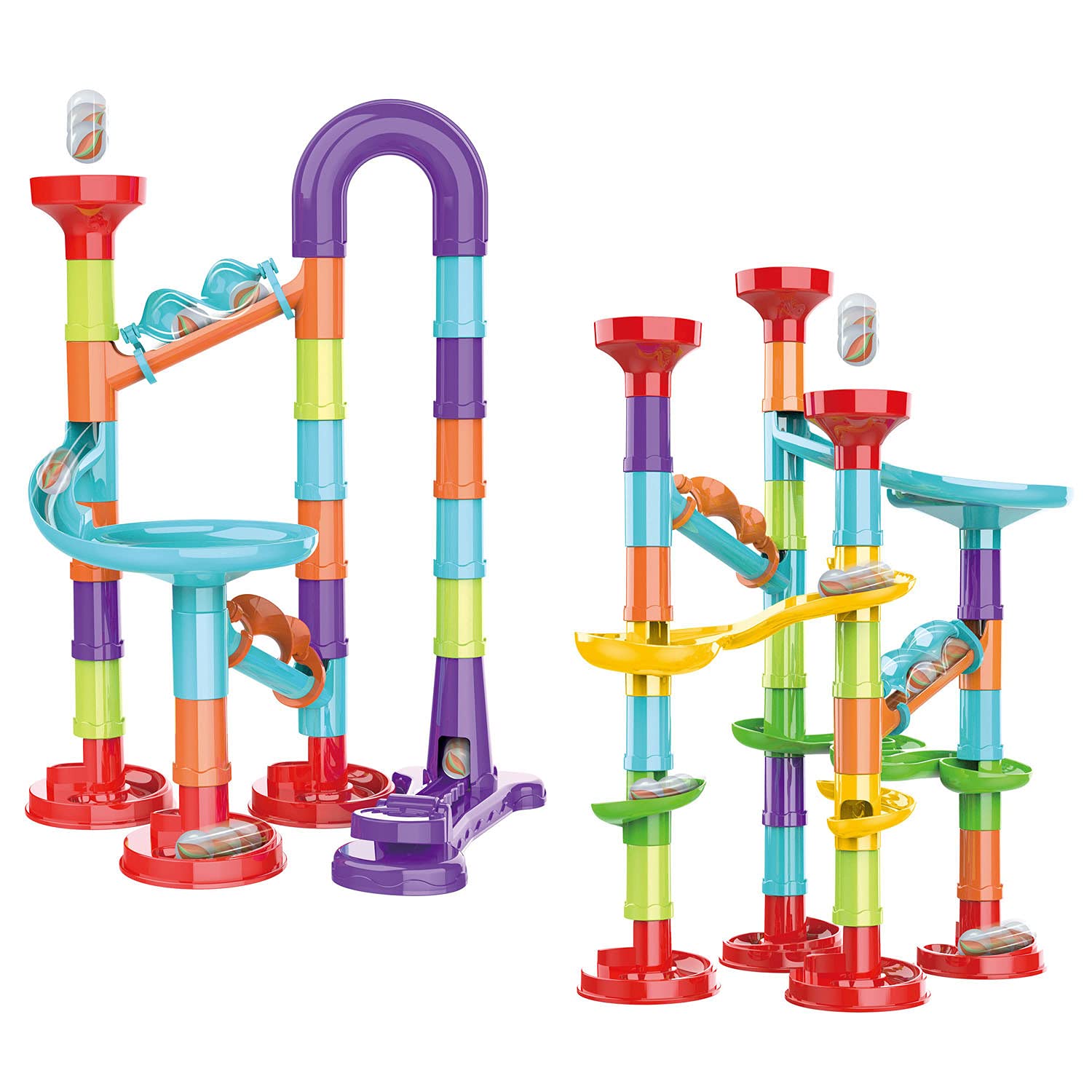 Jugueprive-Marble Track Super Run Set, 45 piezas.