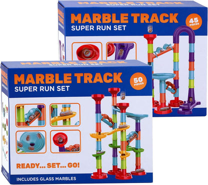 Jugueprive-Marble Track Super Run Set, 45 piezas.