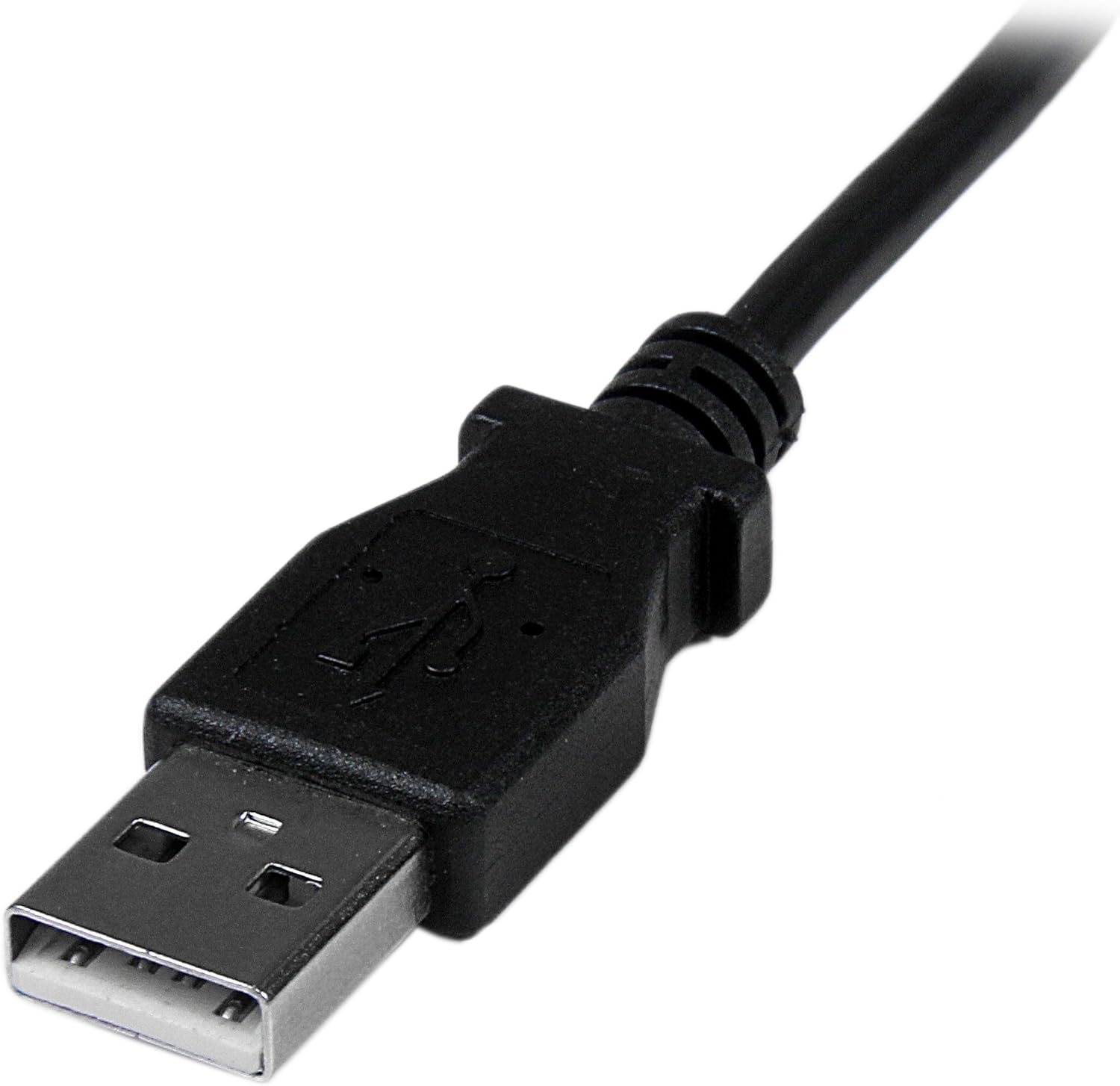 StarTech.com Down Angle Mini USB Cable - 2m - Black - USB A to Mini USB B - USB to Mini USB Cable - Mini USB Charger - USB A to Mini B (USBAMB2MD