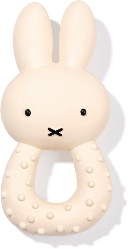 Miffy Baby Teething Ring: 100% Natural Rubber Teething Toy, Soothes Sore Gums, for Babies Aged 0+