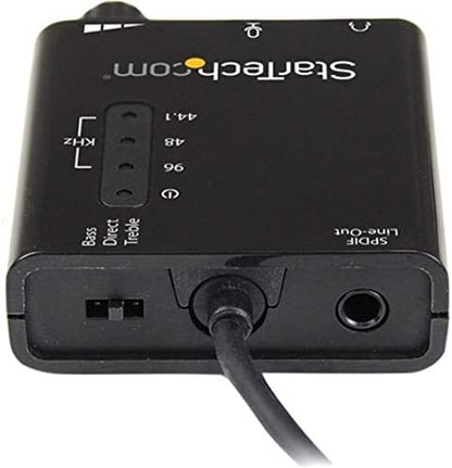 StarTech.com USB Sound Card w/ SPDIF Digital Audio & Stereo Mic – External Sound Card for Laptop or PC – SPDIF Output (ICUSBAUDIO2D