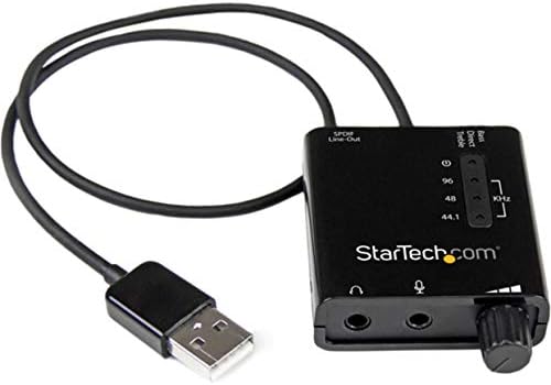 StarTech.com USB Sound Card w/ SPDIF Digital Audio & Stereo Mic – External Sound Card for Laptop or PC – SPDIF Output (ICUSBAUDIO2D