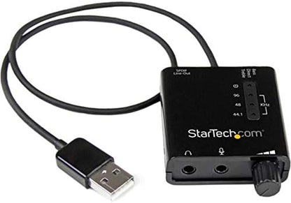 StarTech.com USB Sound Card w/ SPDIF Digital Audio & Stereo Mic – External Sound Card for Laptop or PC – SPDIF Output (ICUSBAUDIO2D