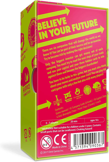 Oink Games "Startups Strategy Game for Adults & Children • Become A Startup Investor • Best for Family Board Games Night • 10 Year Olds +