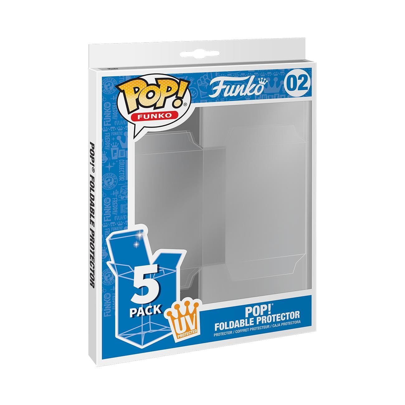 Funko Pop! Funko 5 Pack Foldable - Premium Protector Display Cases - for Funko Pop! Collectable Vinyl Figures - Durable, Crystal Clear, and Stackable Storage