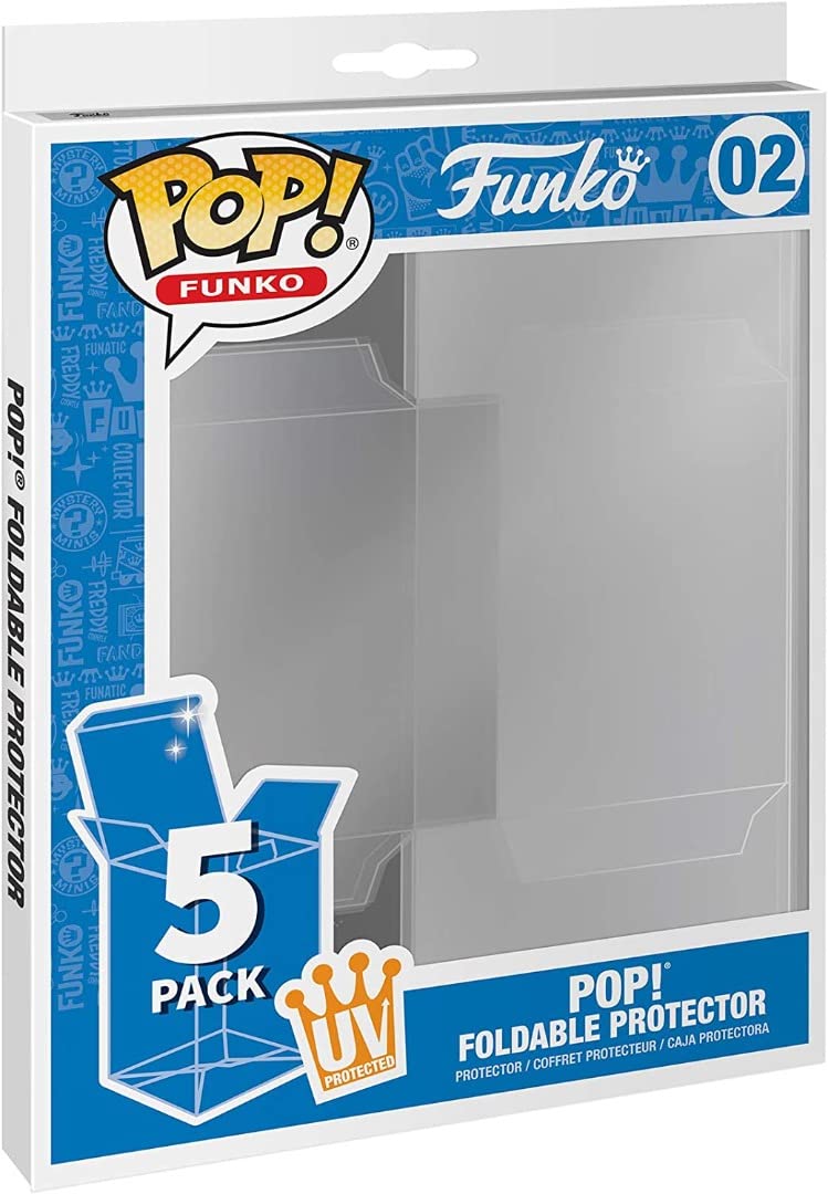 Funko Pop! Funko 5 Pack Foldable - Premium Protector Display Cases - for Funko Pop! Collectable Vinyl Figures - Durable, Crystal Clear, and Stackable Storage