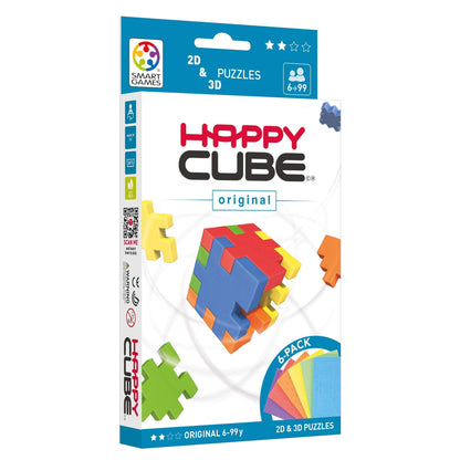 HAPPY HCO300 Original Cardboard Box 3D Puzzle, Pack of 6 , 13x2,6x23 cm