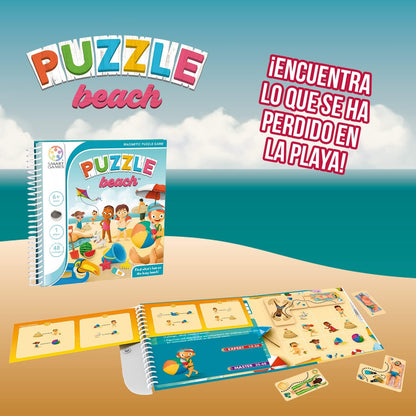 Smart Games - Puzzle Beach, Magnetic Puzzle Game with 48 Challenges, 6+ Years