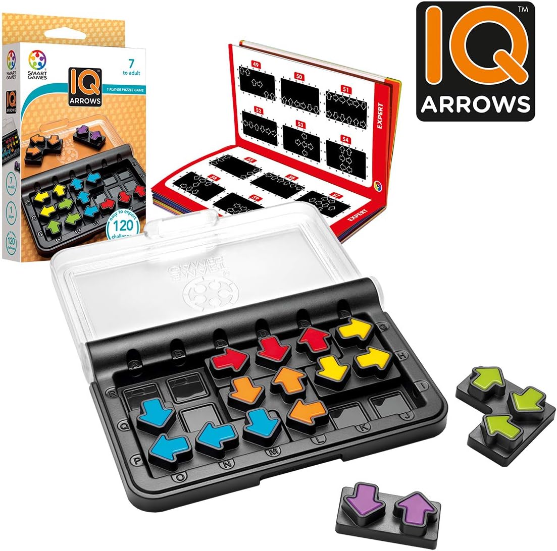 smart games - IQ Arrows, Puzzle Game with 120 Challenges, 7+ Years