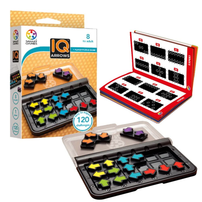 smart games - IQ Arrows, Puzzle Game with 120 Challenges, 7+ Years