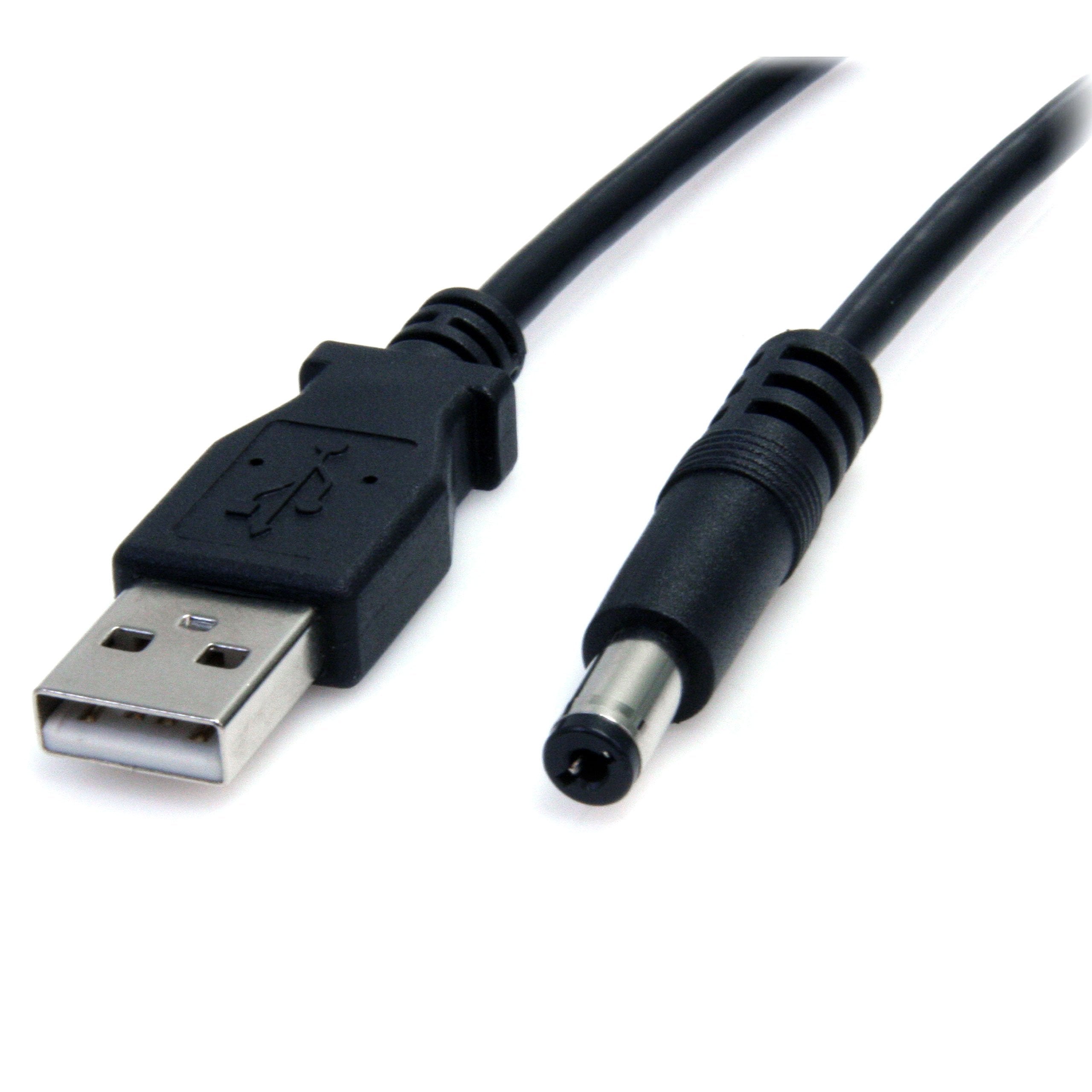 StarTech.com 2m USB to Type M Barrel Cable - USB to 5.5mm 5V DC Cable - USB to Barrel Jack 5V DC Plug (USB2TYPEM2M
