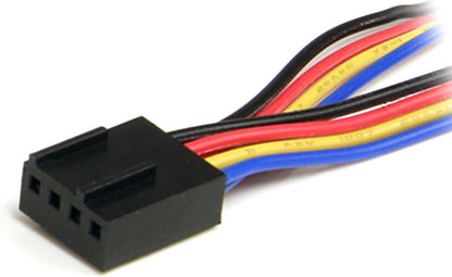 StarTech.com 12in 4 Pin Fan Power Splitter Cable - F/M - 1ft Fan Y Cable - 1ft 4-pin Fan Splitter Cable (FAN4SPLIT12