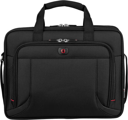 Wenger 600649 PROSPECTUS 16 Inch Laptop Briefcase, Padded Laptop Compartment with iPad/Tablet/eReader Pocket in Black {15 Litre}