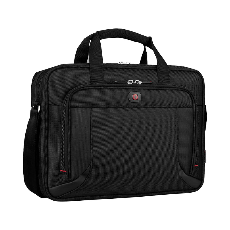 Wenger 600649 PROSPECTUS 16 Inch Laptop Briefcase, Padded Laptop Compartment with iPad/Tablet/eReader Pocket in Black {15 Litre}