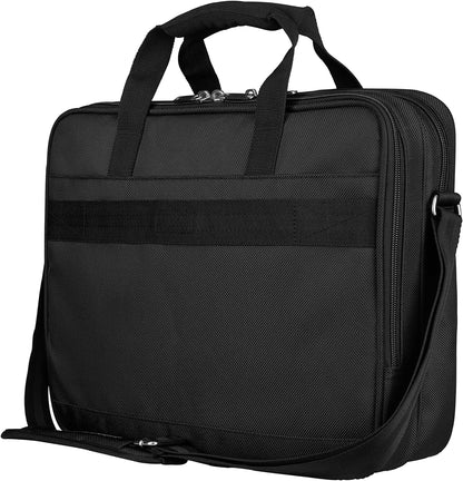 Wenger 600649 PROSPECTUS 16 Inch Laptop Briefcase, Padded Laptop Compartment with iPad/Tablet/eReader Pocket in Black {15 Litre}