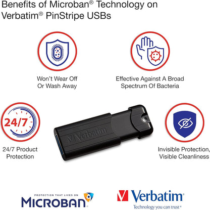 Verbatim 49317 Pinstripe 3.0 Memoria USB Portatile
