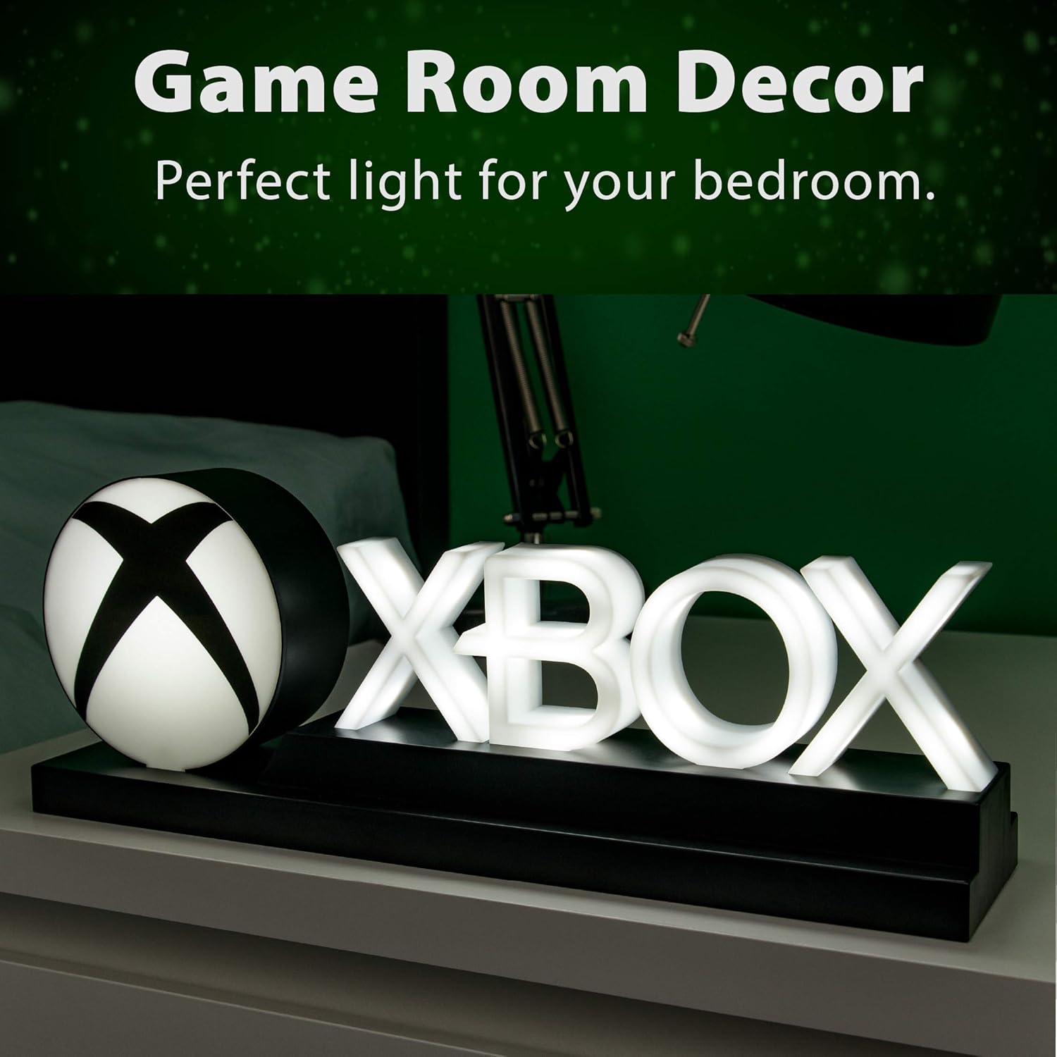 Luce Icone XBOX Accessorio Decorativo per Scrivania con Modalità Dinamica, Regalo per Gamer