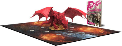 Epic Encounters: Lair of The Red Dragon RPG Juego de Mesa de fantasía con Enorme Miniatura de Jefe, tapete de Juego de Doble Cara y Libro de Aventuras Game Master con estadísticas de Monstruos