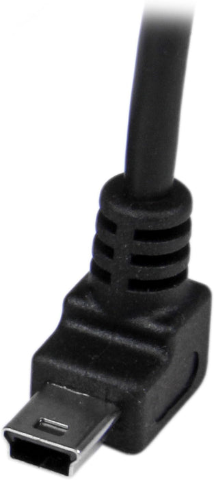 StarTech.com 1m Mini USB Cable Cord - A to Up Angle Mini B - Up Angled Mini USB Cable - 1x USB A (M), 1x USB Mini B (M) - Black (USBAMB1MU