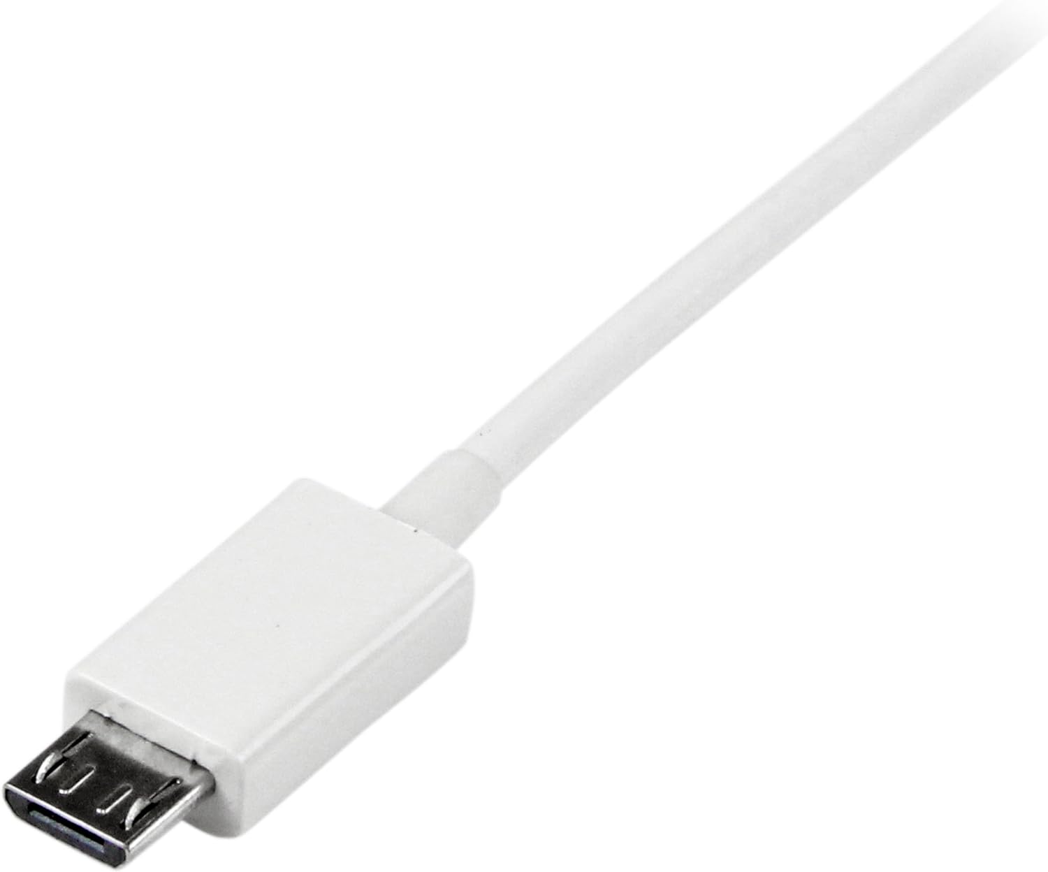 StarTech.com USBPAUB1MW 3.3 ft (1 m) USB to Micro USB Cable, USB 2.0 A to Micro B, White, Micro USB Cable