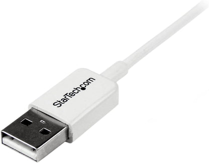 StarTech.com USBPAUB1MW 3.3 ft (1 m) USB to Micro USB Cable, USB 2.0 A to Micro B, White, Micro USB Cable