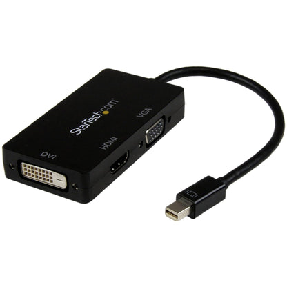 StarTech.com 3 in 1 Mini DisplayPort Adapter - 1080p - Mini DP / Thunderbolt to HDMI / VGA / DVI Splitter for Your Monitor (MDP2VGDVHD