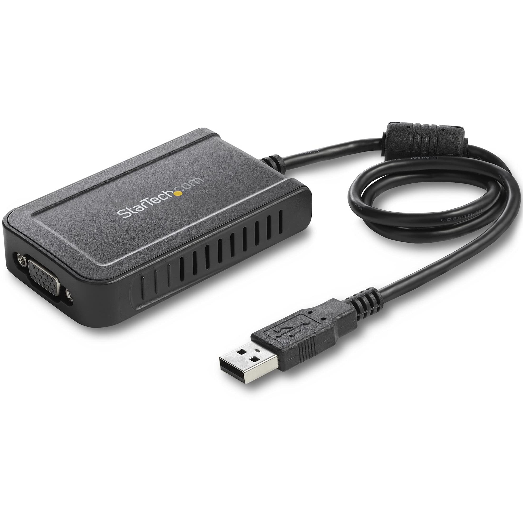 StarTech.com USB to VGA Adapter - 1920x1200 - External Video & Graphics Card - Dual Monitor Display Adapter - Supports Windows (USB2VGAE3