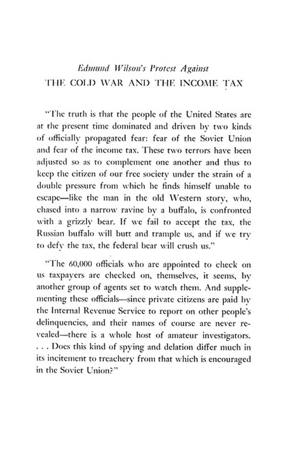 The Cold War and the Income Tax