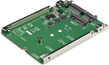 StarTech.com M.2 SATA SSD to 2.5" SATA Adapter, Not Compatible with NVMe, Open-Frame Bracket, 7mm High, M2 Hard Drive Adapter