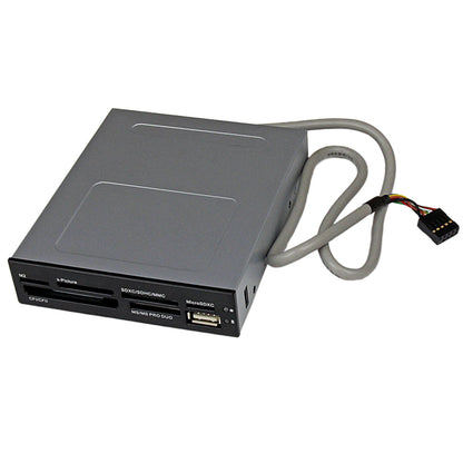 StarTech.com 3.5in Front Bay 22-in-1 USB 2.0 Internal Multi Media Memory Card Reader with Simultaneous Access - CF/SD/MMC/MS/xD - Black (35FCREADBK3