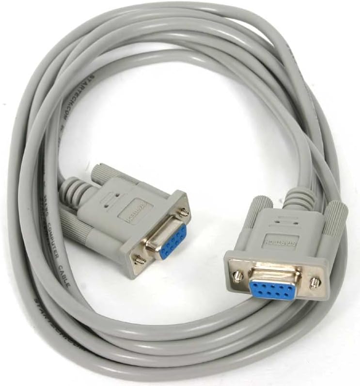 StarTech.com SCNM9FF 10 Inch RS232 Serial Null Modem Cable, Null Modem Cable, DB-9 (F) to DB-9 (F), 10 ft