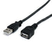 StarTech.com 10 ft Black USB 2.0 Extension Cable A to A - 10ft USB 2.0 Extension Cable - 10ft USB male female Cable (USBEXTAA10BK