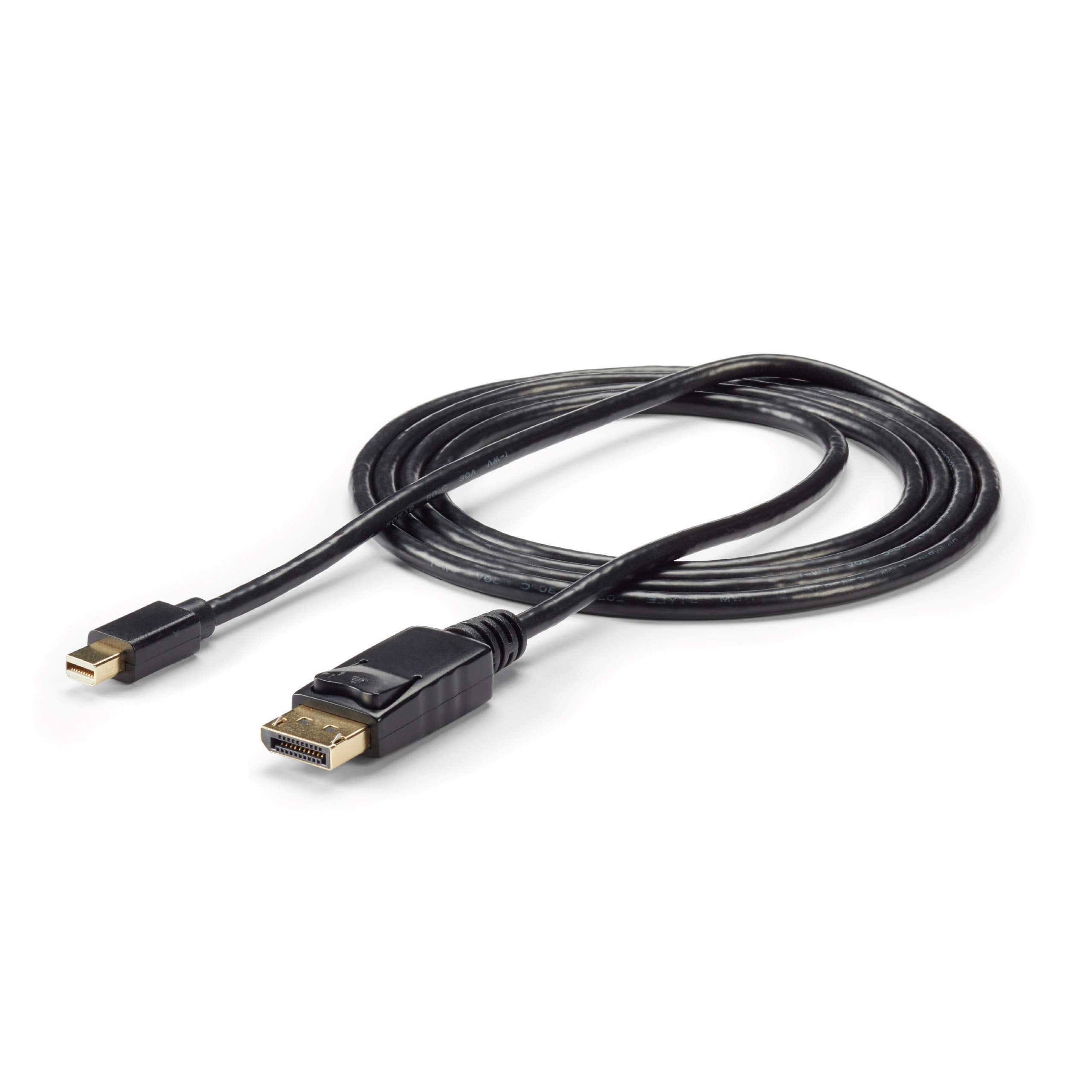 StarTech.com 6ft (1.8m) Mini DisplayPort to DisplayPort 1.2 Cable - 4K x 2K UHD Mini DisplayPort to DisplayPort Adapter Cable - Mini DP to DP Cable for Monitor - mDP to DP Converter Cord (MDP2DPMM6