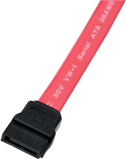 StarTech.com SATA6LA1 6in SATA to Left Angle SATA Serial ATA Cable - 6in SATA Cable - left angle SATA Cable - angled SATA Cable, Red