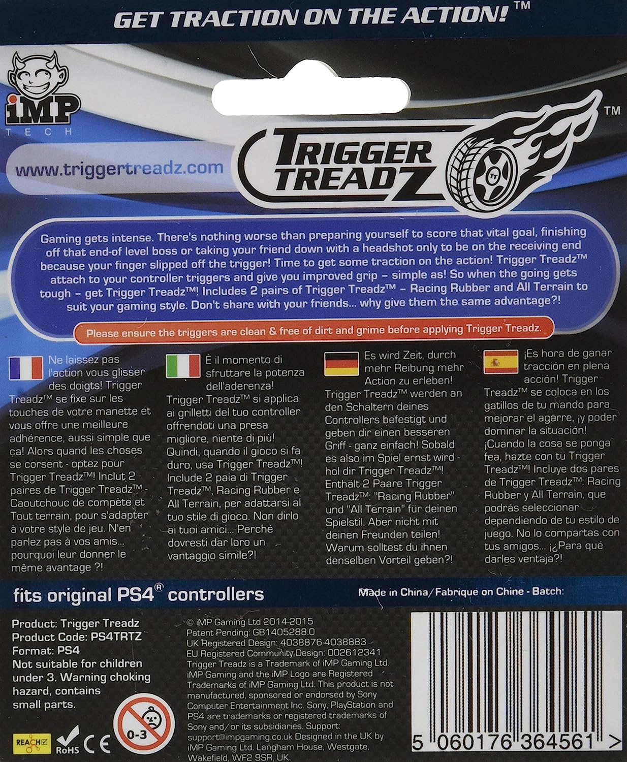 Trigger Treadz: Original 4-Pack (PS4) Original Trigger Treadz (PS4)