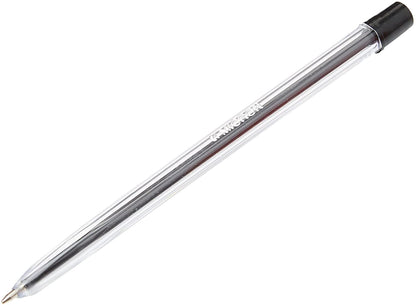 Micron Ballpoint Pens Black Biros 20 Boxed